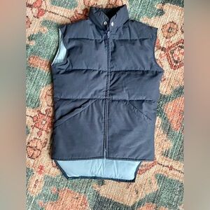 Vintage Struggle Bear Down Puffer Vest XS Navy Blue Made in USA 80s Retro